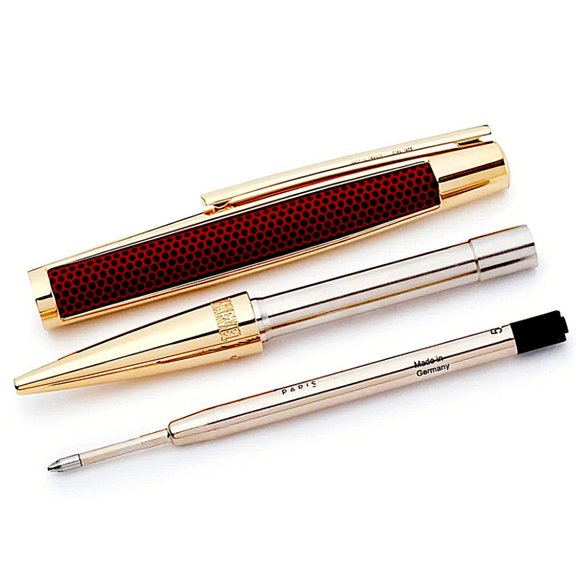 S.T. Dupont Limited Edition 405720 Iron Man Defi Red Gold Trim Ballpoint Pen - Picture 3 of 9